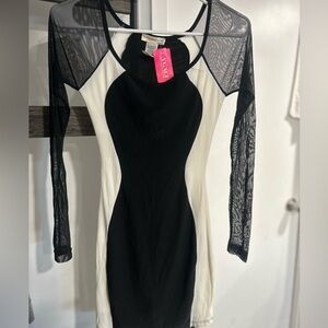 A’GACI women’s black and white dress size small brand new with tags